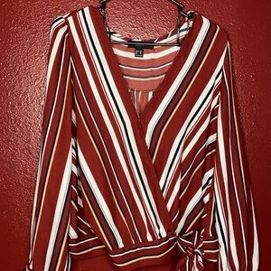 Plus-sized Maroon Blouse
